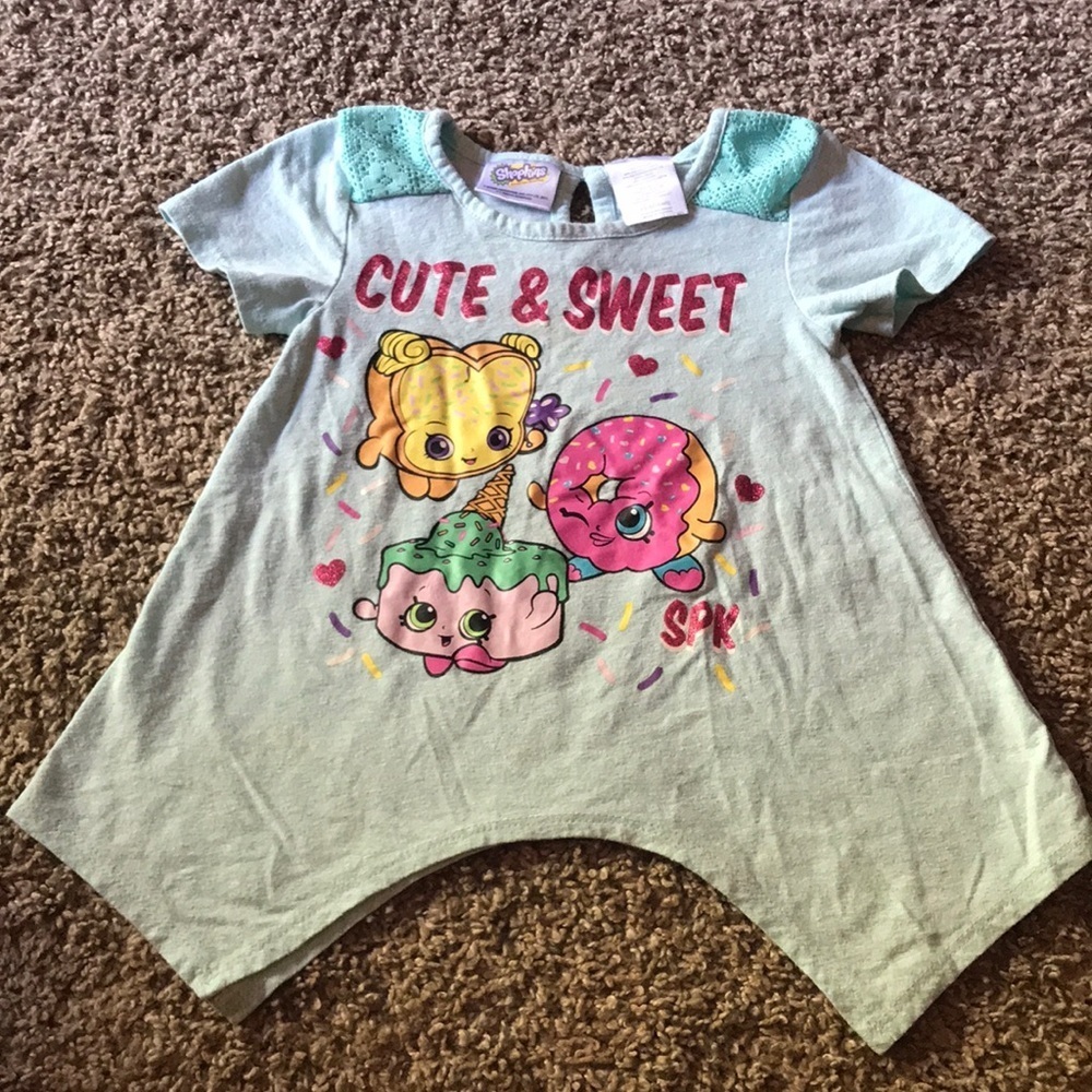 Shopkins Short Sleeve Flowy Light Green Top
